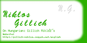 miklos gillich business card